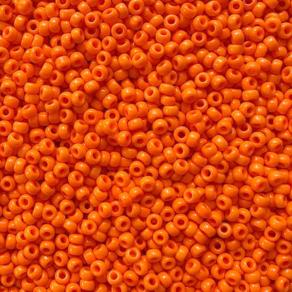 Miyuki 11 - 406 Opaque Dark Orange - The Bead Mix