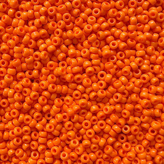 Miyuki 11 - 406 Opaque Dark Orange - The Bead Mix