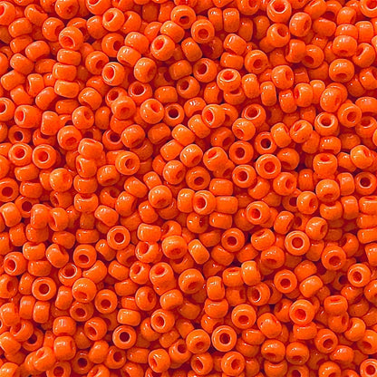 Miyuki 11 - 406 Opaque Dark Orange - The Bead Mix