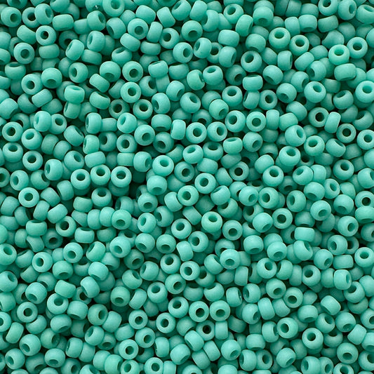 Miyuki 11 - 412F Opaque Matte Turquoise Green - The Bead Mix