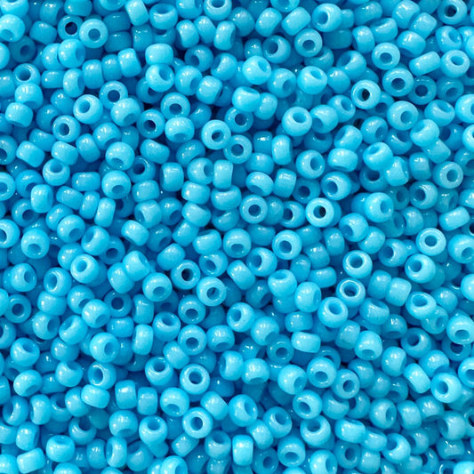 Miyuki 11 - 413 Opaque Turquoise Blue - The Bead Mix