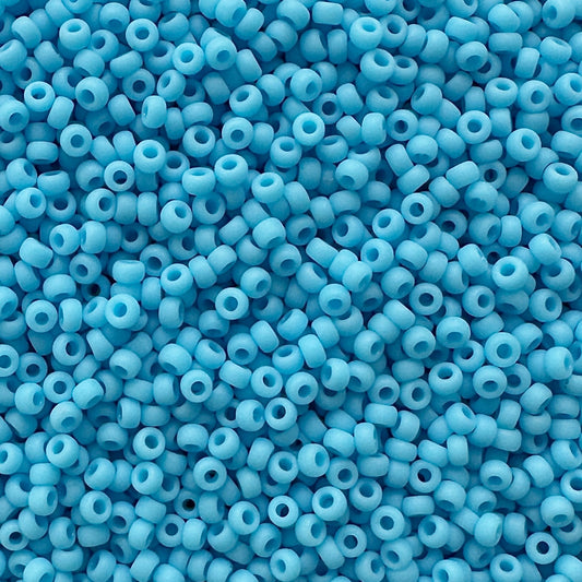 Miyuki 11 - 413F Opaque Matte Turquoise Blue - The Bead Mix