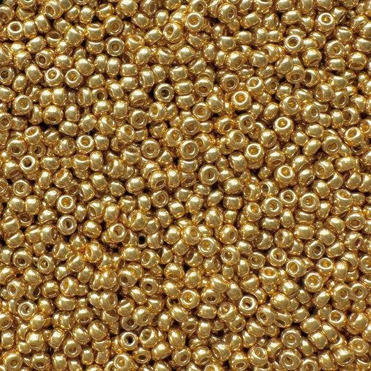Miyuki 11 - 4202 Duracoat Galvanized Gold - 20g - The Bead Mix
