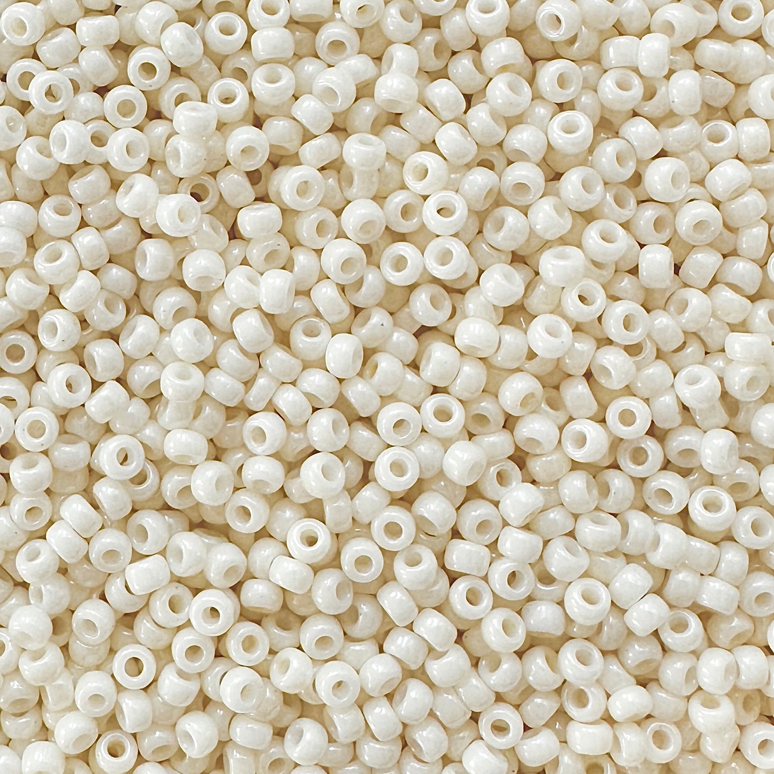 Miyuki 11 - 421 Opaque Eggshell Luster - The Bead Mix
