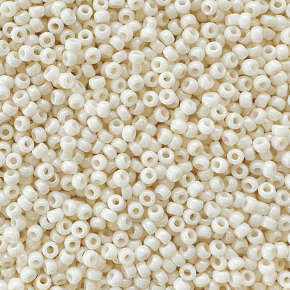 Miyuki 11 - 421 Opaque Eggshell Luster - The Bead Mix