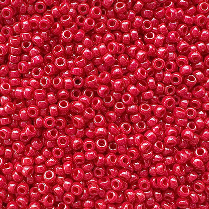 Miyuki 11 - 426 Opaque Red Luster - The Bead Mix