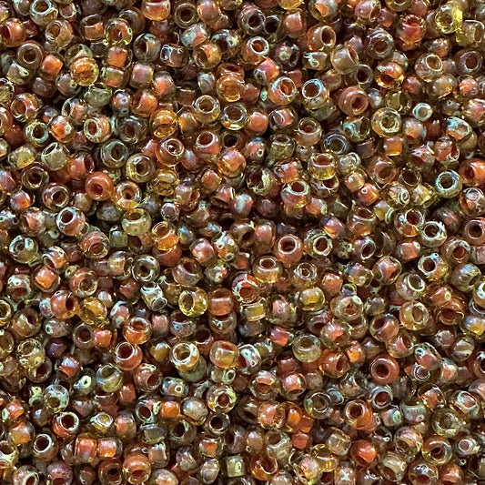 Miyuki 11 - 4501 Transparent Light Topaz Picasso - The Bead Mix