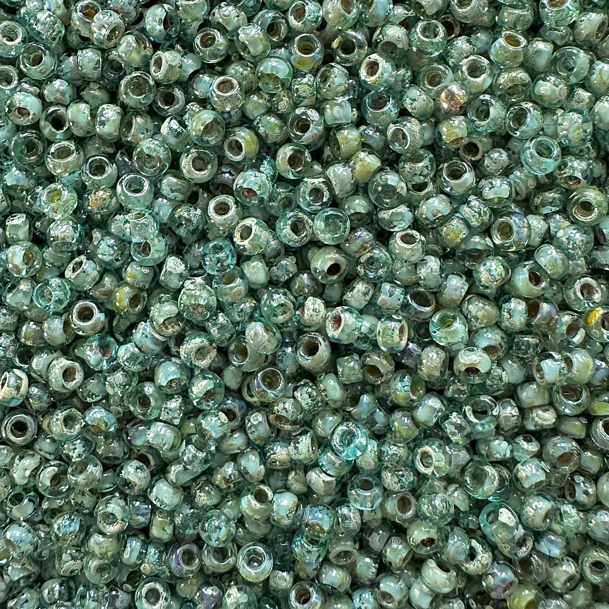 Miyuki 11 - 4506 Transparent Seafoam Picasso - The Bead Mix