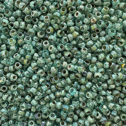 Miyuki 11 - 4506 Transparent Seafoam Picasso - The Bead Mix