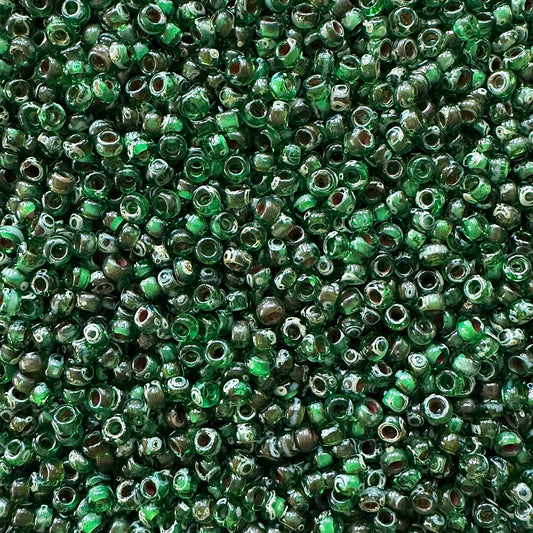 Miyuki 11 - 4507 Transparent Green Picasso - The Bead Mix