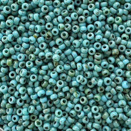 Miyuki 11 - 4514 Turquoise Picasso - The Bead Mix
