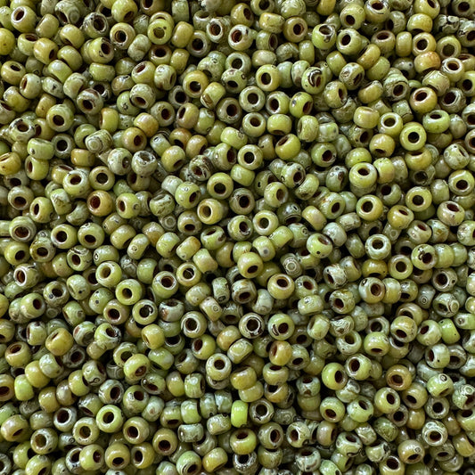 Miyuki 11 - 4515 Chartreuse Picasso - The Bead Mix