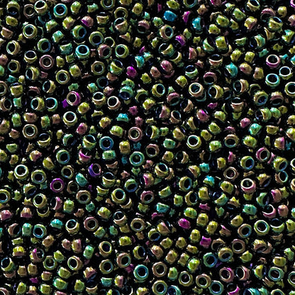 Miyuki 11 - 453 Metallic Green Iris - The Bead Mix