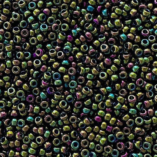 Miyuki 11 - 453 Metallic Green Iris - The Bead Mix