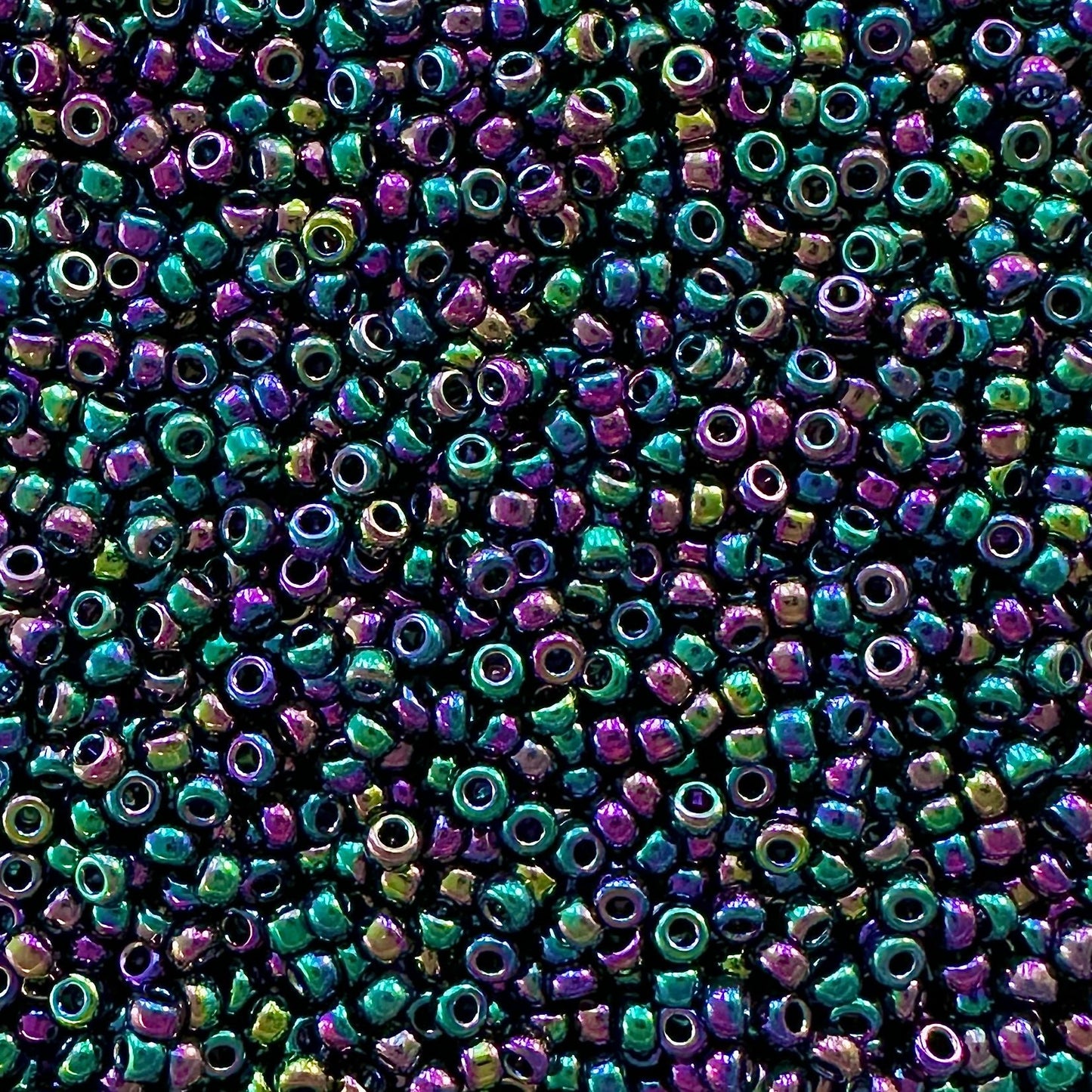 Miyuki 11 - 455D Metallic Purple Green Iris - The Bead Mix