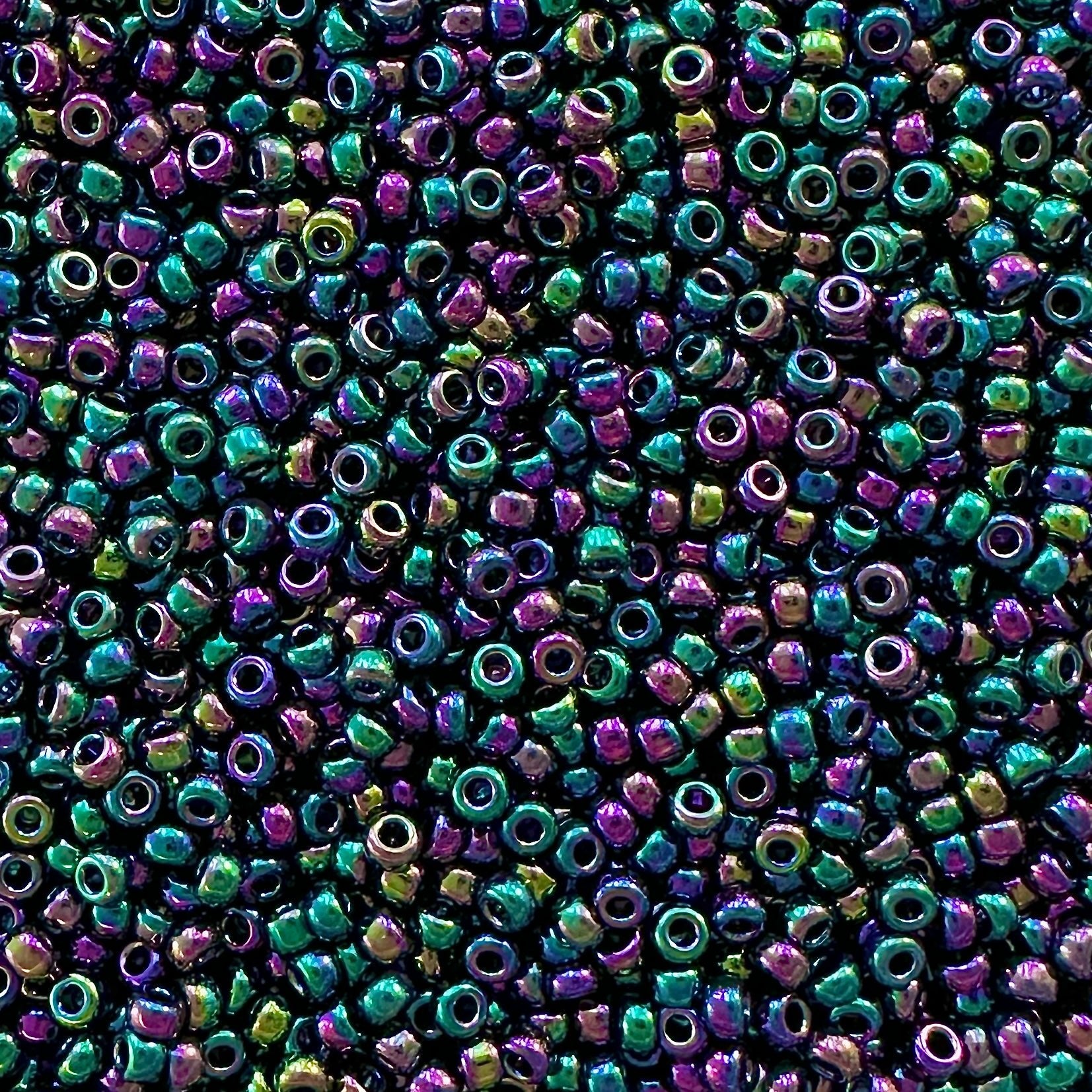 Miyuki 11 - 455D Metallic Purple Green Iris - The Bead Mix