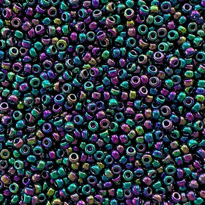 Miyuki 11 - 455D Metallic Purple Green Iris - The Bead Mix