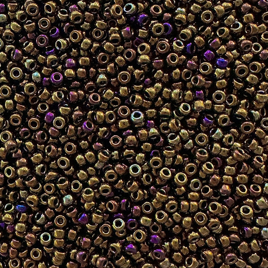 Miyuki 11 - 458 Metallic Brown Iris - The Bead Mix