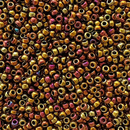 Miyuki 11 - 462 Metallic Gold Iris - The Bead Mix