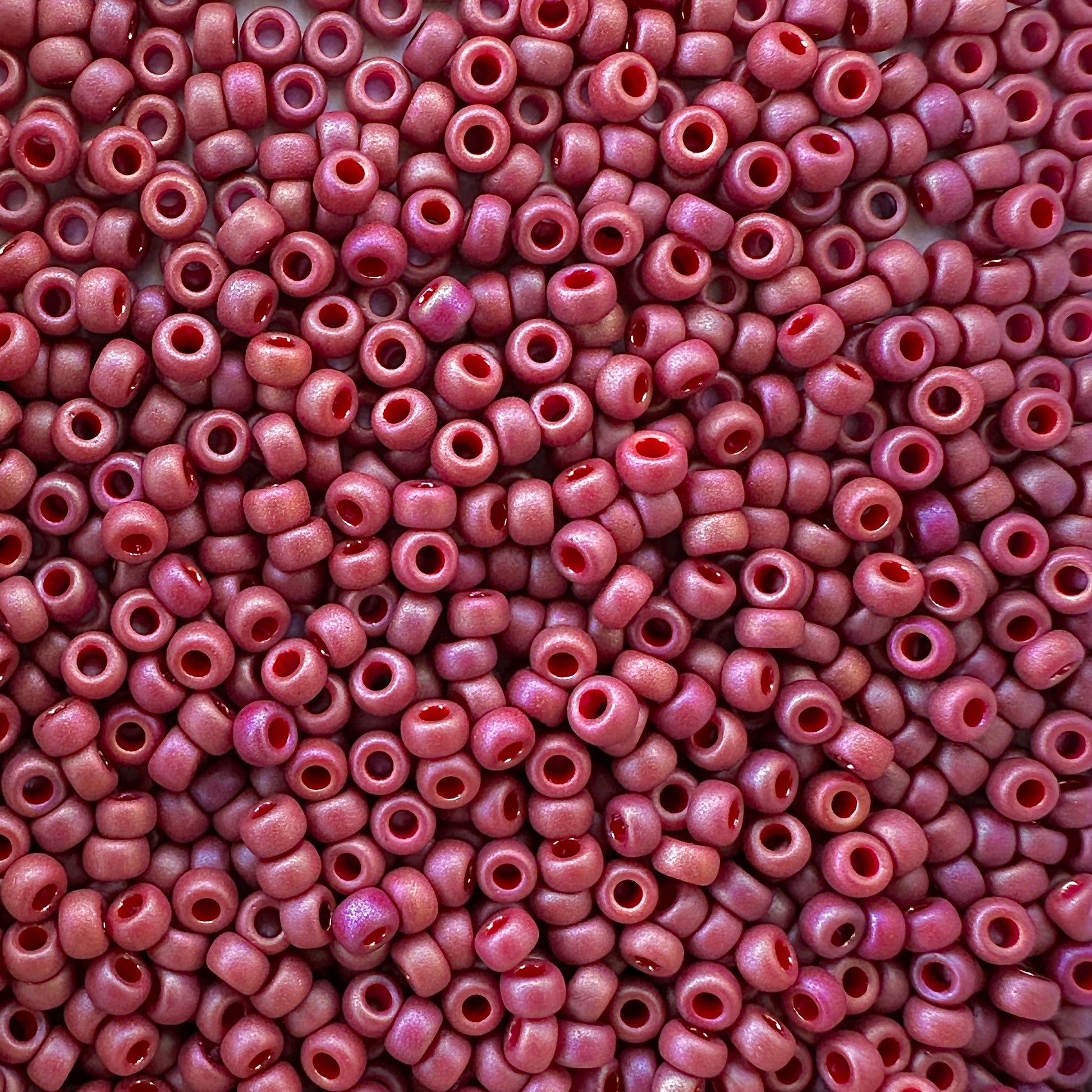 Miyuki 11 - 4696 Frosted Raspberry Glazed Rainbow - The Bead Mix