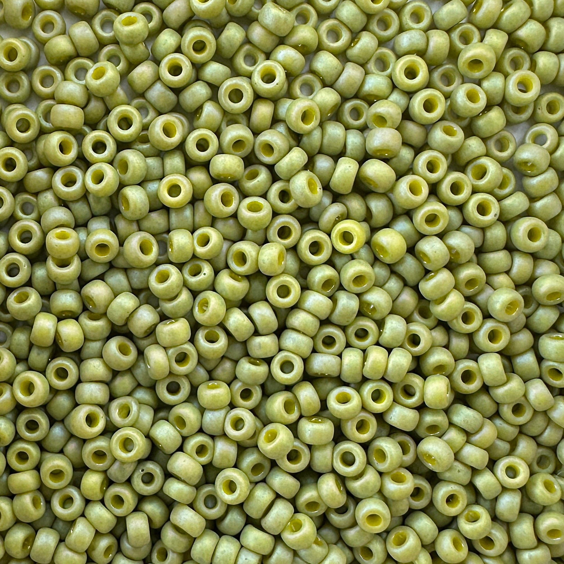 Miyuki 11 - 4697 Matte Opaque Olive Glazed Rainbow - The Bead Mix