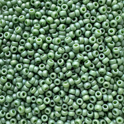 Miyuki 11 - 4698 Matte Opaque Kiwi Glazed Rainbow - The Bead Mix