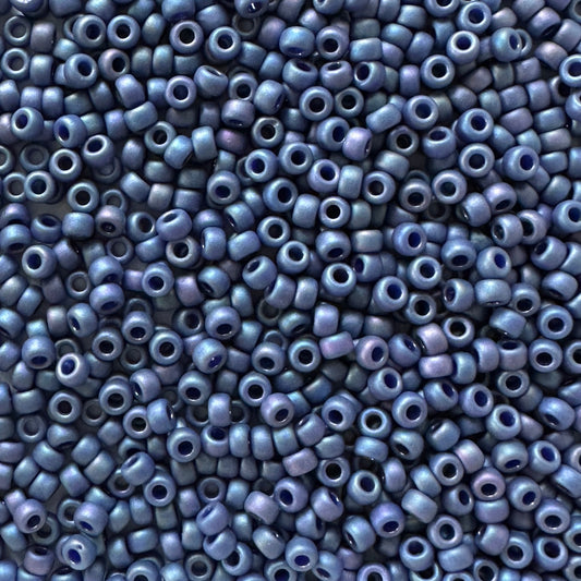 Miyuki 11 - 4703 Matte Opaque Nebula Blue Glazed Rainbow - The Bead Mix