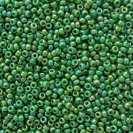 Miyuki 11 - 480 Opaque Green AB - The Bead Mix