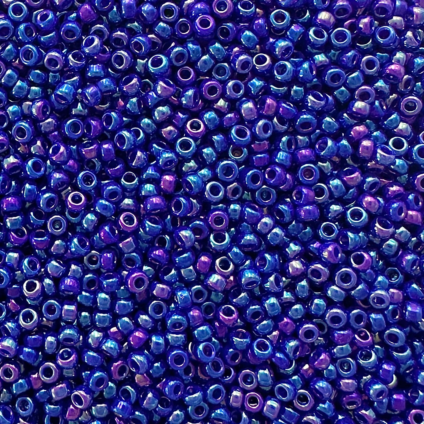 Miyuki 11 - 484 Opaque Cobalt AB - The Bead Mix