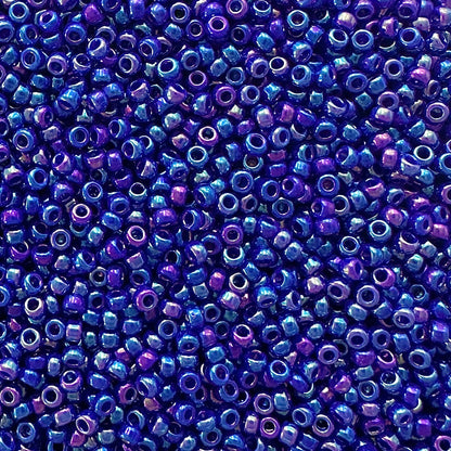 Miyuki 11 - 484 Opaque Cobalt AB - The Bead Mix