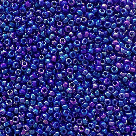 Miyuki 11 - 484 Opaque Cobalt AB - The Bead Mix