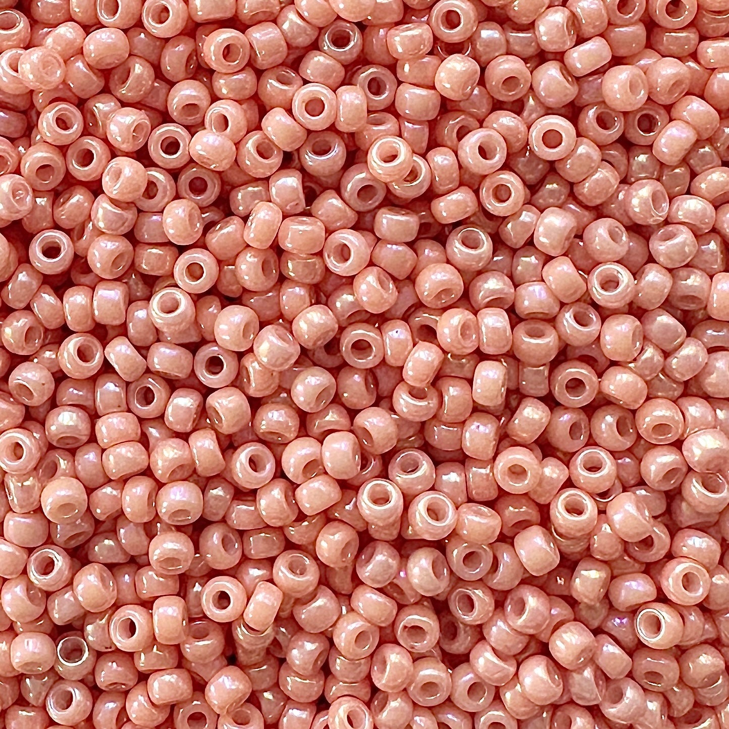 Miyuki 11 - 596 Opaque Peach Gold Luster AB - The Bead Mix
