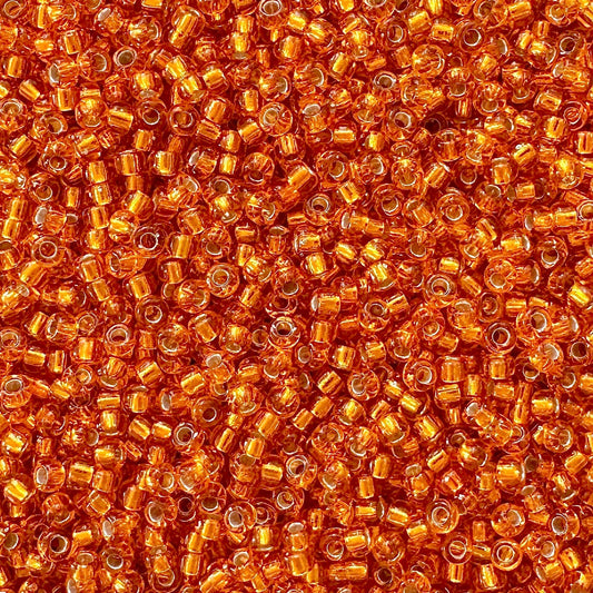 Miyuki 11 - 8 Silver Lined Orange - The Bead Mix