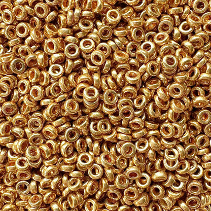 Miyuki SPR3 4202: Duracoat Galvanized Gold Spacer Beads - The Bead Mix