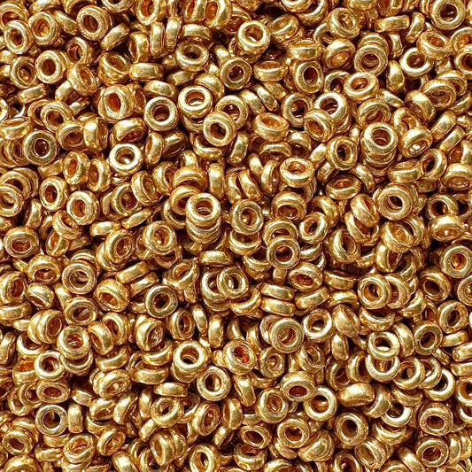 Miyuki SPR3 4202: Duracoat Galvanized Gold Spacer Beads - The Bead Mix