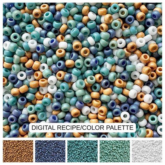 Ocean 11/0 Miyuki Bead Mix Recipe & Color Palette (DIGITAL) - The Bead Mix