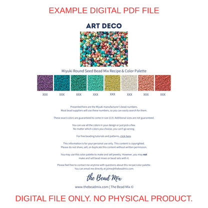 Ocean Sunset 11/0 Miyuki Bead Mix Recipe & Color Palette (DIGITAL) - The Bead Mix