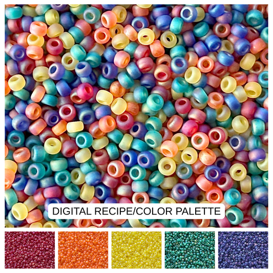 Ocean Sunset 11/0 Miyuki Bead Mix Recipe & Color Palette (DIGITAL) - The Bead Mix