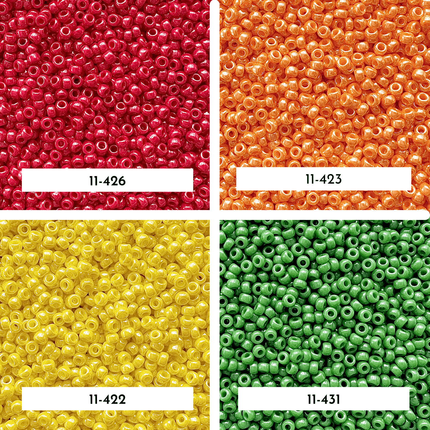 Opaque Luster Miyuki 11/0 Seed Bead Set - The Bead Mix