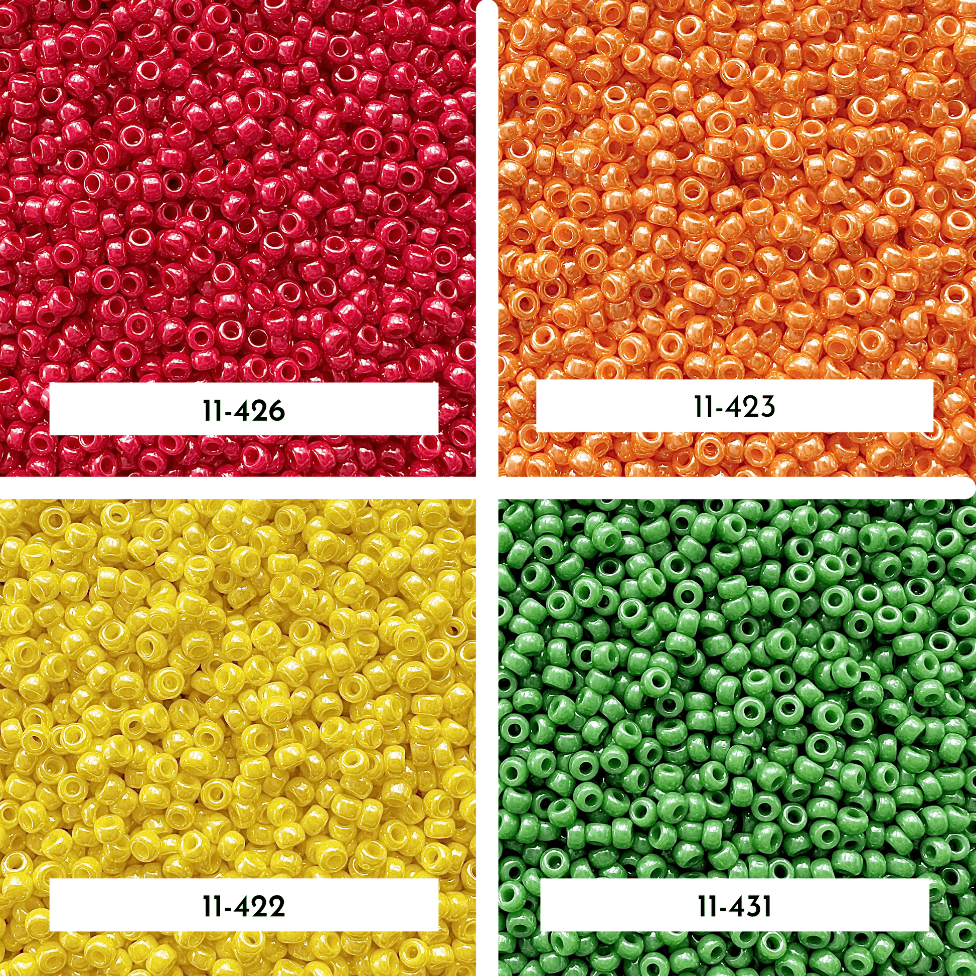 Opaque Luster Miyuki 11/0 Seed Bead Set - The Bead Mix
