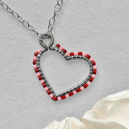 Open Heart Beading Frames with Side Loop - The Bead Mix