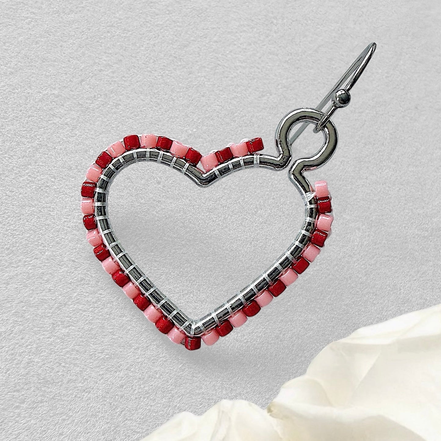 Open Heart Beading Frames with Side Loop - The Bead Mix