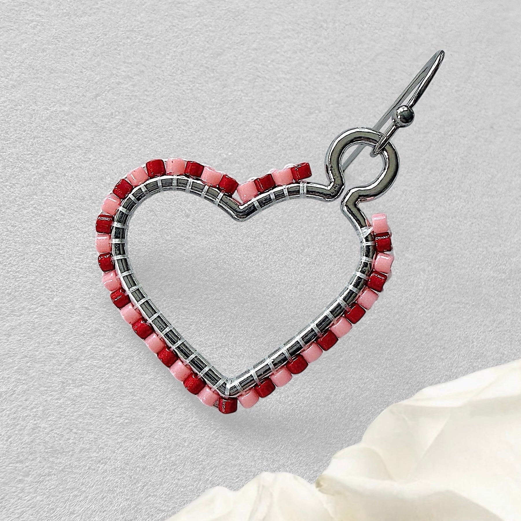 Open Heart Beading Frames with Side Loop - The Bead Mix