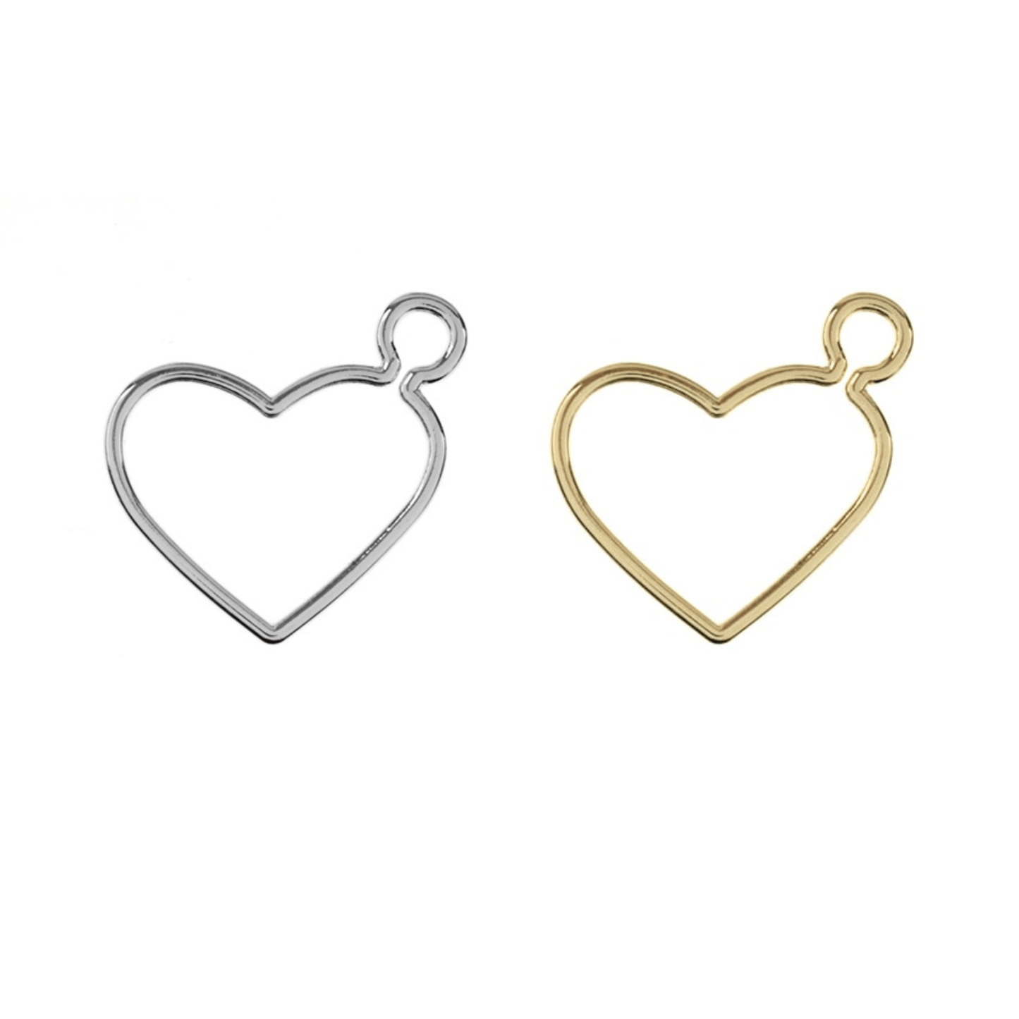 Open Heart Beading Frames with Side Loop - The Bead Mix