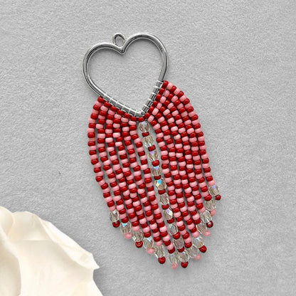 Open Heart Beading Frames with Top Loop - The Bead Mix