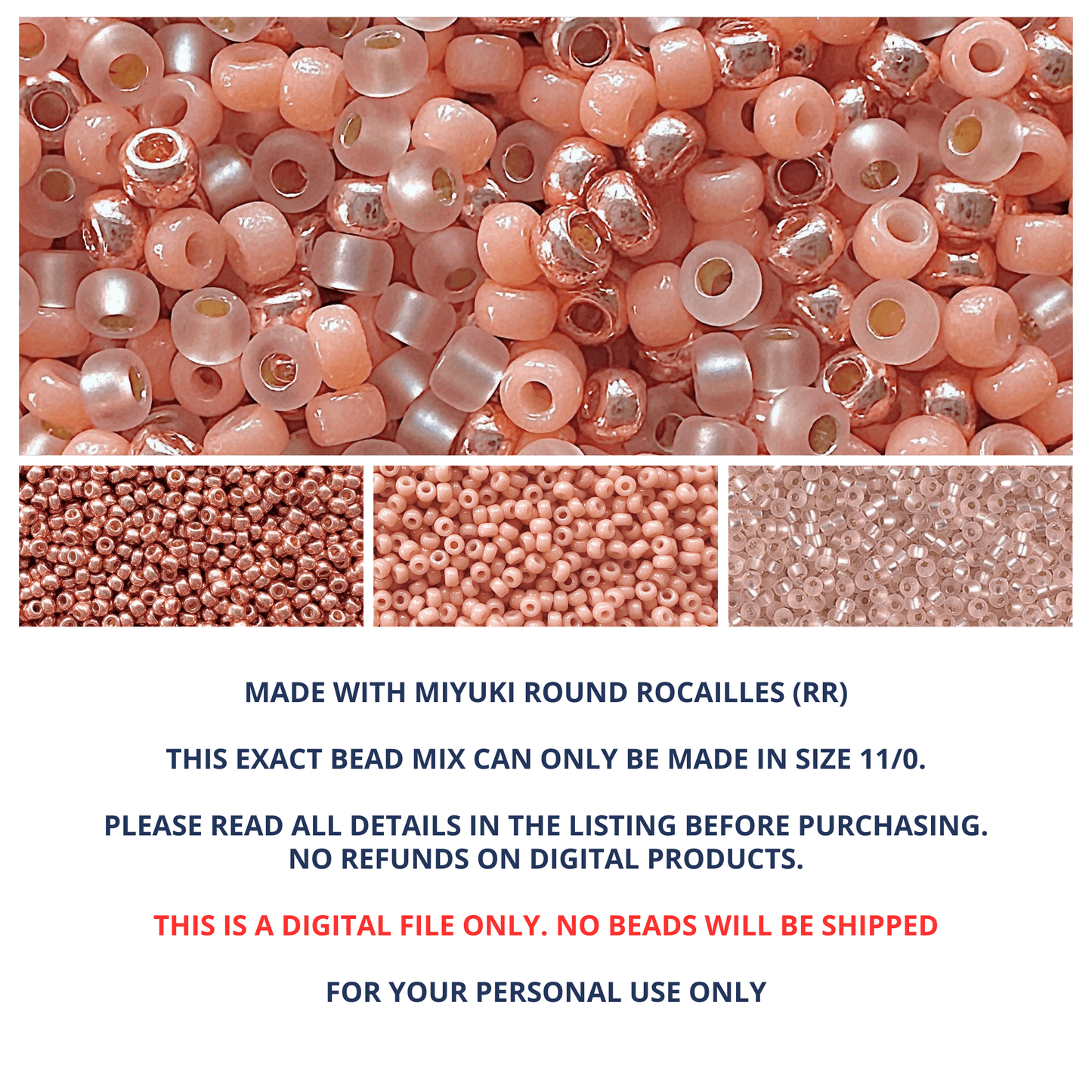 Peach Bellini Miyuki Bead Color Palette - The Bead Mix