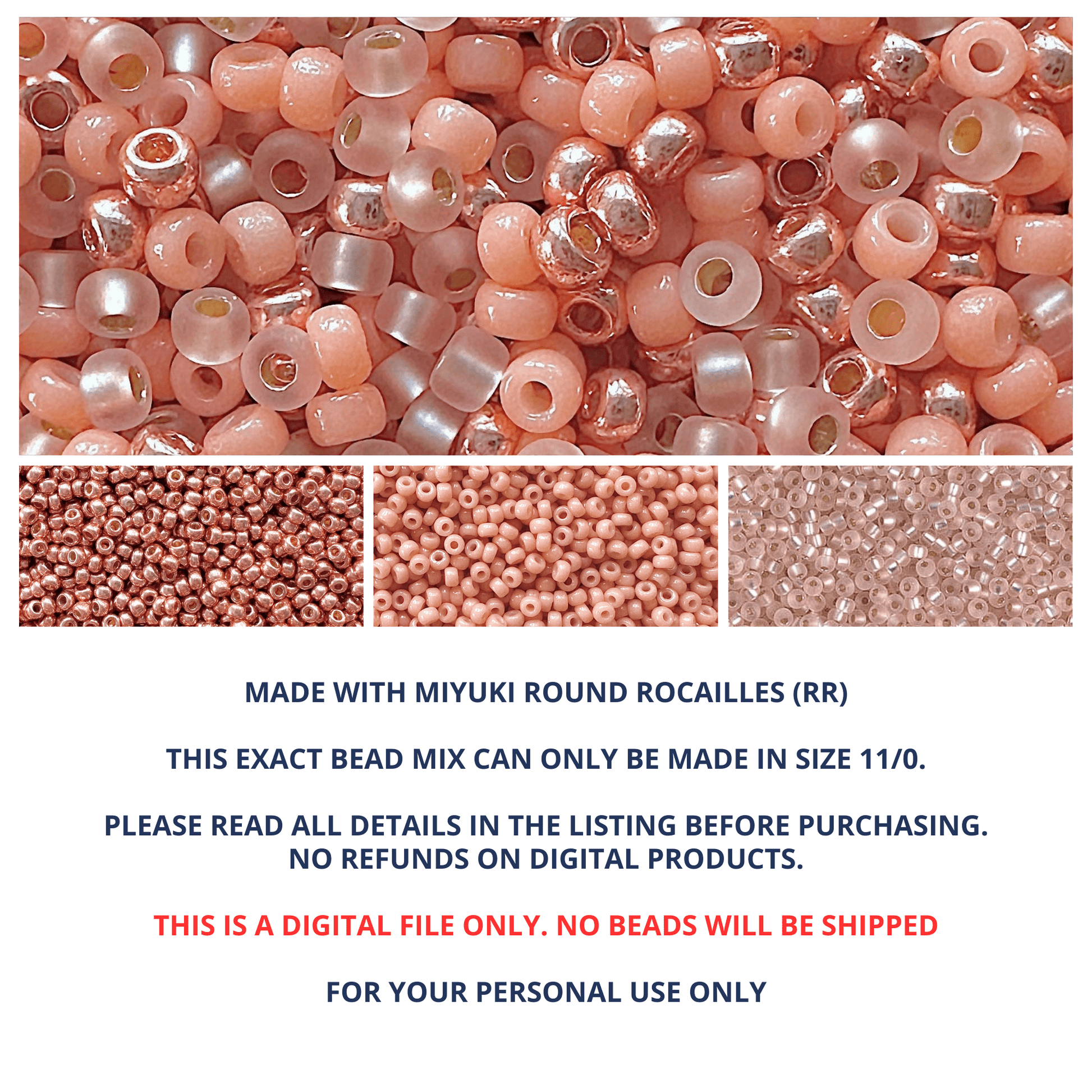 Peach Bellini Miyuki Bead Color Palette - The Bead Mix