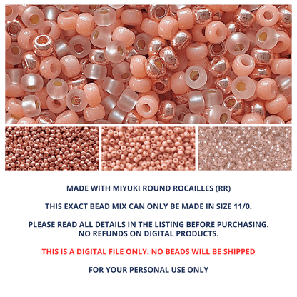 Peach Bellini Miyuki Bead Color Palette - The Bead Mix