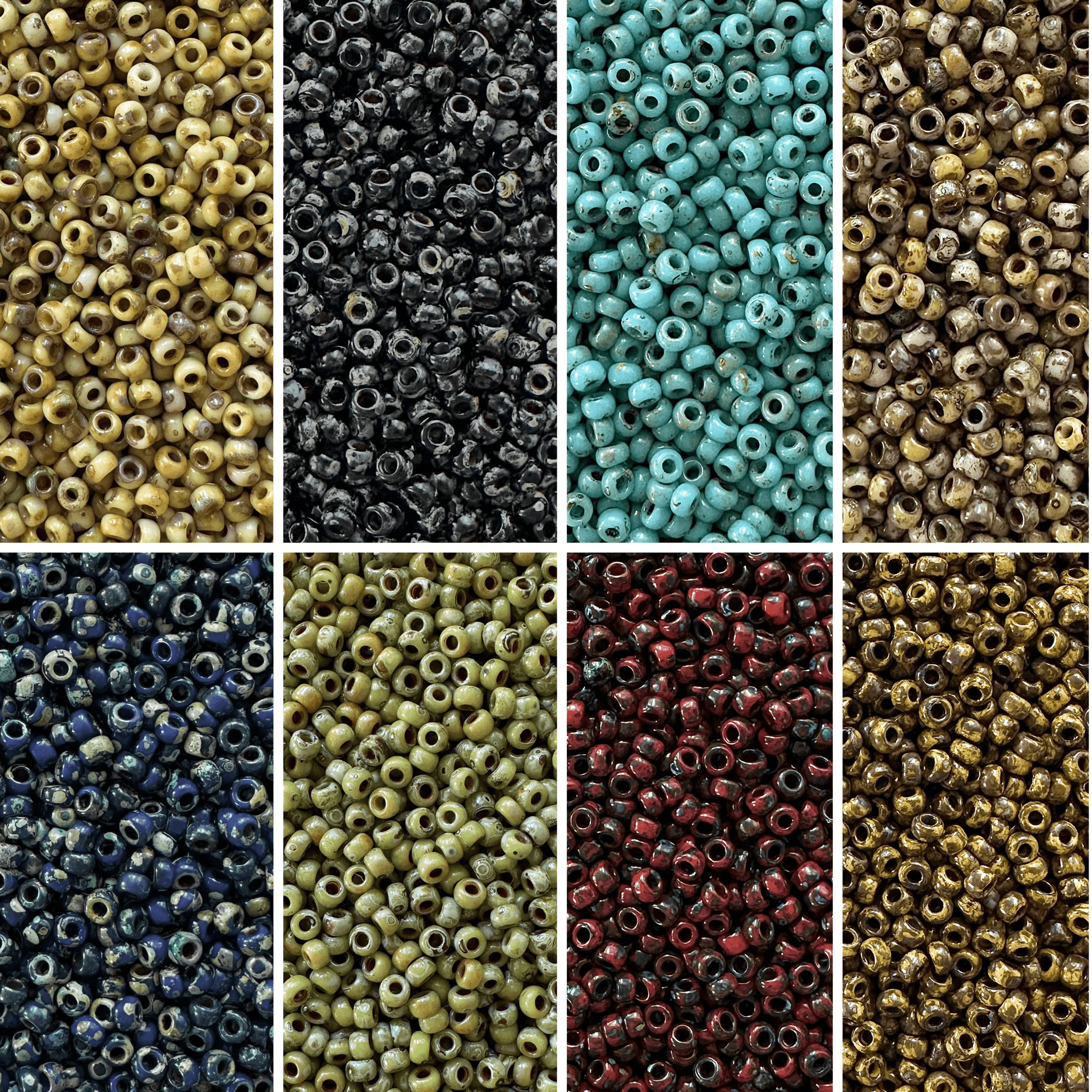 Picasso Miyuki 11/0 Seed Bead Set - 8 Colors - The Bead Mix