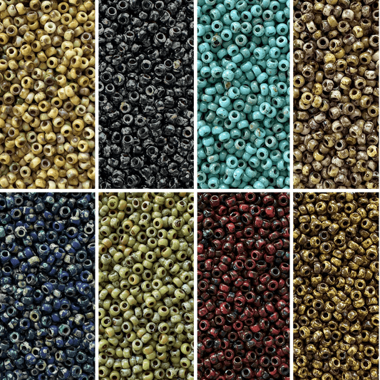 Picasso Miyuki 11/0 Seed Bead Set - 8 Colors - The Bead Mix